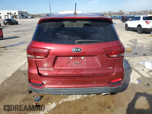 2019 Kia Sorento S z VIN 5XYPG4A56KG596143, wystawiony jako Copart lot #43208255 z przebiegiem 80 643 mil mil oraz Szkoda całkowita • Salvage title. Historia ofert i sprzedaży dostępna na DreamBid. Obrazek 6.