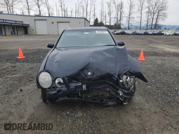 2002 Mercedes-Benz E-Class with VIN WDBJF82J62X063720, listed as a Copart auction lot 84763074 with 0 mi miles and Salvage Title. Bid and sale history available at carsss.com. Image 5.