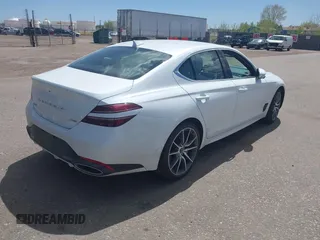 2025 Genesis G70 2.5T with VIN KMTG34SC6SU155525, listed as a IAAI auction lot 42064895 with 6,538 mi miles. Bid and sale history available at carsss.com. Image 4.