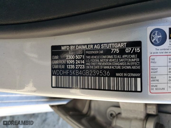 2016 Mercedes-Benz E-Class E 350 Sport with VIN WDDHF5KB4GB239536, listed as a Copart auction lot 49995515 with 119,998 mi miles and Salvage Title. Bid and sale history available at carsss.com. Image 13.