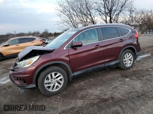 2015 Honda CR-V EX-L with VIN 2HKRM4H73FH627484, listed as a Copart auction lot 85964404 with 105,065 mi miles and Salvage Title. Bid and sale history available at carsss.com. Image 1.