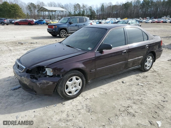 2000 Honda Civic EX with VIN 1HGEJ8644YL057101, listed as a Copart auction lot 42994735 with 259,918 mi miles and Salvage Title. Bid and sale history available at carsss.com. Image 1.