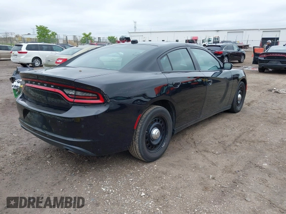 2019 Dodge Charger Police with VIN 2C3CDXKT8KH515011, listed as a IAAI auction lot 42184955 with 110,386 mi miles and . Bid and sale history available at DreamBid. Image 4.