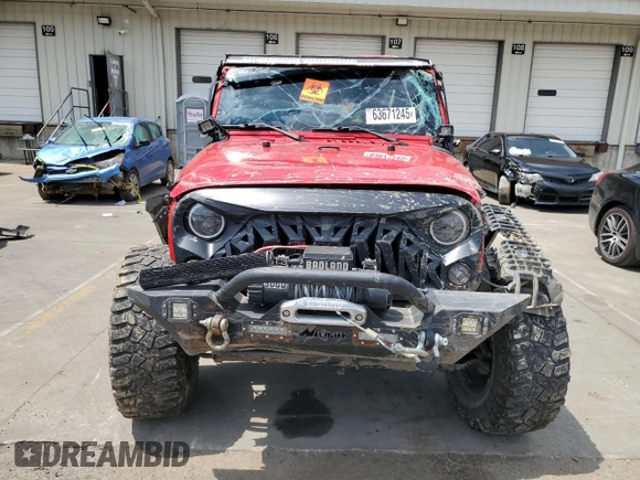 2014 Jeep Wrangler Sport with VIN 1C4AJWAG4EL205584, listed as a Copart auction lot 63671245 with Not provided miles and Salvage title. Bid and sale history available at DreamBid. Image 5.