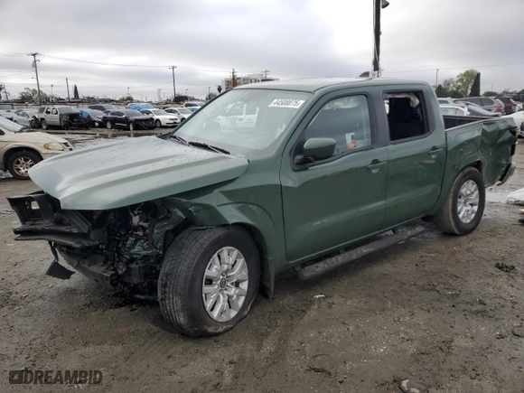 2024 Nissan Frontier SV with VIN 1N6ED1EJ8RN610758, listed as a Copart auction lot 44508075 with 3,600 mi miles and Salvage Title. Bid and sale history available at carsss.com. Image 1.