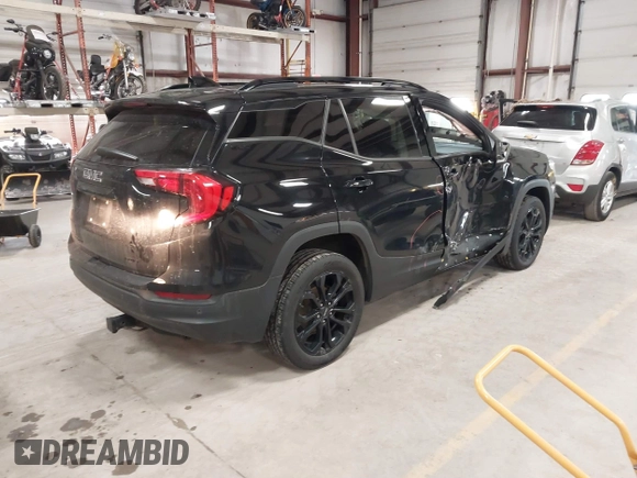 2019 GMC Terrain SLE with VIN 3GKALTEV3KL301938, listed as a IAAI auction lot 41889665 with 77,191 mi miles. Bid and sale history available at carsss.com. Image 4.