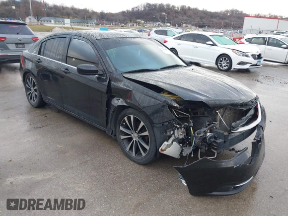 2012 Chrysler 200 S with VIN 1C3CCBHG6CN233751, listed as a IAAI auction lot 41470241 with 173,383 mi miles. Bid and sale history available at carsss.com. Image 1.