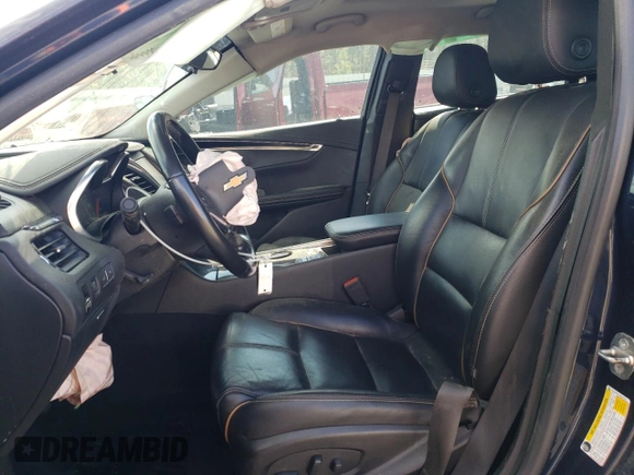 2018 Chevrolet Impala Premier with VIN 2G1125S37J9146141, listed as a Copart auction lot 48738635 with 108,377 mi miles and Salvage Title. Bid and sale history available at DreamBid. Image 7.