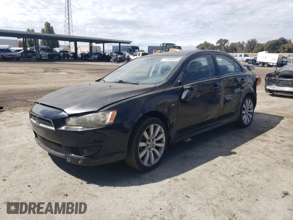 2008 Mitsubishi Lancer GTS with VIN JA3AU86U78U016121, listed as a Copart auction lot 71834554 with 322,324 mi miles and Salvage Title. Bid and sale history available at carsss.com. Image 1.