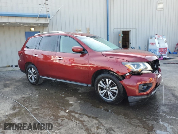 2018 Nissan Pathfinder SL with VIN 5N1DR2MM9JC668472, listed as a Copart auction lot 61376505 with 127,250 mi miles and Salvage title. Bid and sale history available at DreamBid. Image 4.