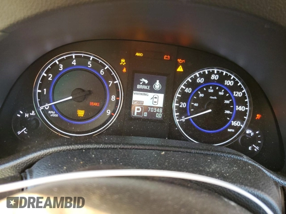 2015 Infiniti Q40 with VIN JN1CV6AR5FM522318, listed as a Copart auction lot 42323984 with 70,348 mi miles and Non Repairable. Bid and sale history available at carsss.com. Image 9.
