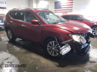 2016 Nissan Rogue SV with VIN KNMAT2MV6GP689816, listed as a Copart auction lot 42986025 with 49,300 mi miles and Salvage Title. Bid and sale history available at carsss.com. Image 4.