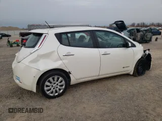 2015 Nissan LEAF SV with VIN 1N4AZ0CPXFC334469, listed as a Copart auction lot 69152122 with 26,547 mi miles. Bid and sale history available at carsss.com. Image 3.