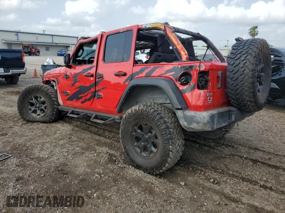 2023 Jeep Wrangler Willys with VIN 1C4HJXDN9PW509722, listed as a Copart auction lot 53980855 with 29,935 mi miles and Salvage title. Bid and sale history available at DreamBid. Image 2.