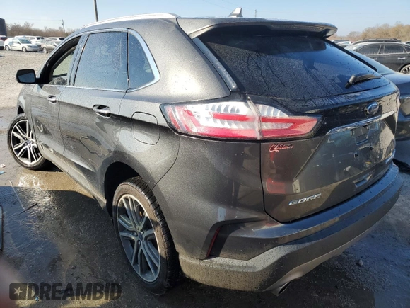 2019 Ford Edge Titanium z VIN 2FMPK3K96KBC31844, wystawiony jako Copart lot #85897344 z przebiegiem 59 421 mil mil oraz Szkoda całkowita • Salvage title. Historia ofert i sprzedaży dostępna na DreamBid. Obrazek 2.