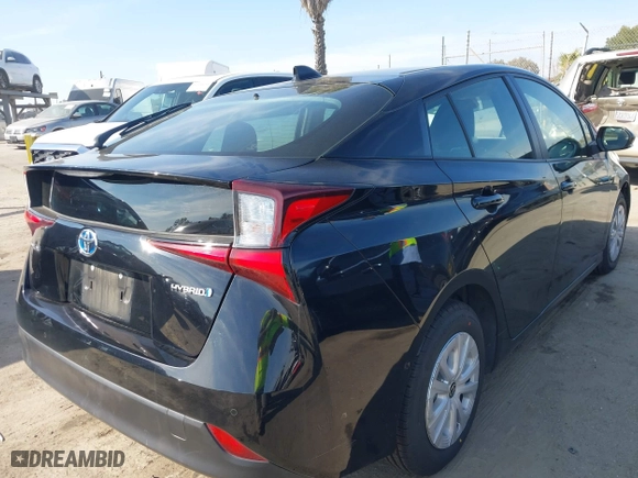 2022 Toyota Prius L Eco with VIN JTDKAMFUXN3163364, listed as a IAAI auction lot 41593914 with 43,948 mi miles. Bid and sale history available at carsss.com. Image 4.