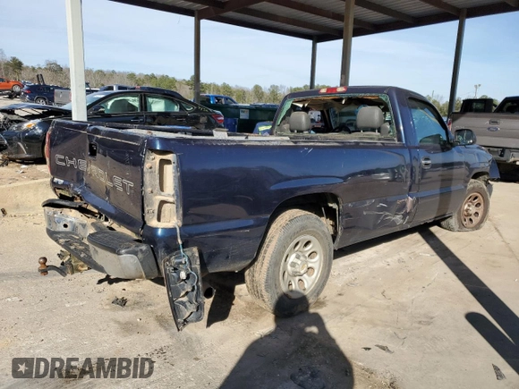2005 Chevrolet Silverado 1500 Work Truck with VIN 1GCEC14X35Z298508, listed as a Copart auction lot 45917835 with 0 mi miles and Salvage Title. Bid and sale history available at carsss.com. Image 3.