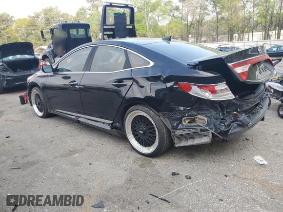 2015 Hyundai Azera with VIN KMHFG4JG5FA453229, listed as a Copart auction lot 51498275 with Not provided miles and Salvage title. Bid and sale history available at DreamBid. Image 2.