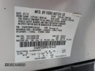 2015 Ford Taurus SEL with VIN 1FAHP2E89FG181632, listed as a Copart auction lot 51539765 with 99,747 mi miles and Salvage Title. Bid and sale history available at carsss.com. Image 12.