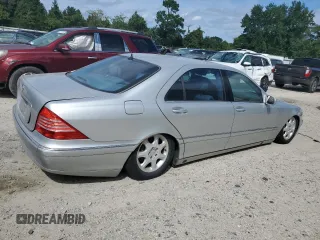 2000 Mercedes-Benz S-Class with VIN WDBNG75J6YA043807, listed as a Copart auction lot 70151654 with 0 mi miles and Clean Title. Bid and sale history available at carsss.com. Image 3.