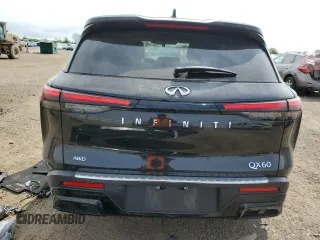 2024 Infiniti QX60 Pure with VIN 5N1DL1ES4RC351400, listed as a Copart auction lot 57036005 with 3,965 mi miles and Salvage title. Bid and sale history available at DreamBid. Image 6.