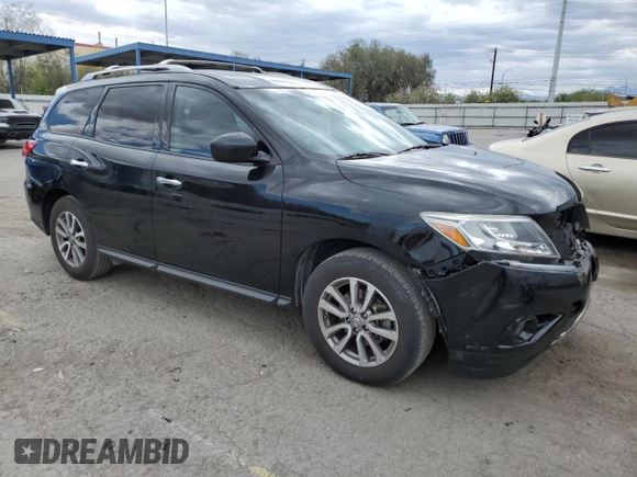 2015 Nissan Pathfinder SV with VIN 5N1AR2MN8FC628824, listed as a Copart auction lot 54905785 with 91,158 mi miles and Salvage title. Bid and sale history available at DreamBid. Image 4.