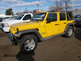 2019 Jeep Wrangler Unlimited Sport with VIN 1C4HJXDG1KW579578, listed as a Copart auction lot 88241065 with 69,083 mi miles and Salvage title. Bid and sale history available at DreamBid. Image 1.