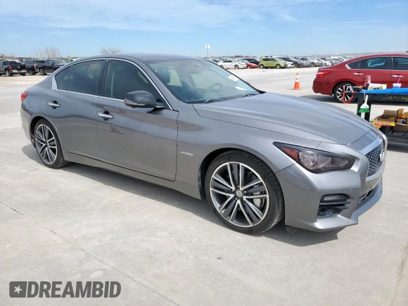 2014 Infiniti Q50 Hybrid Sport with VIN JN1AV7AP7EM691184, listed as a Copart auction lot 48961015 with 124,972 mi miles and Clean Title. Bid and sale history available at carsss.com. Image 4.