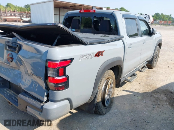 2023 Nissan Frontier SV with VIN 1N6ED1EK4PN622489, listed as a IAAI auction lot 42400562 with 25,595 mi miles and . Bid and sale history available at DreamBid. Image 4.
