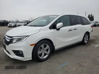 2020 Honda Odyssey EX with VIN 5FNRL6H57LB038073, listed as a Copart auction lot 54979525 with 38,114 mi miles and Salvage title. Bid and sale history available at DreamBid. Image 1.
