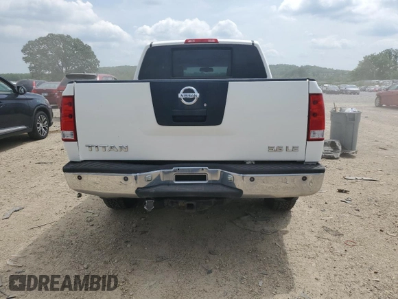 2006 Nissan Titan LE с VIN 1N6BA07A76N564080, выставлен на аукционе Copart как лот 55979155 с пробегом 104 095 миль миль и Чистый • Clean title. История ставок и продаж доступна на DreamBid. Изображение 6.