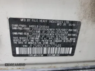 2010 Subaru Forester X Limited with VIN JF2SH6DCXAH772549, listed as a Copart auction lot 58598275 with 142,128 mi miles and Salvage title. Bid and sale history available at DreamBid. Image 14.