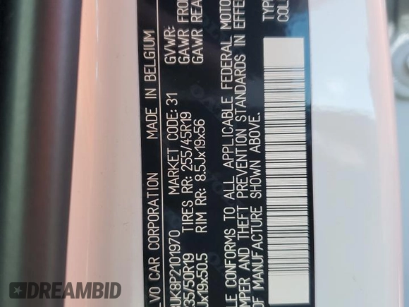 2023 Volvo XC40 Core с VIN YV4ED3UK8P2101970, выставлен на аукционе Copart как лот 73328854 с пробегом 4 912 миль миль и Списание • Salvage title. История ставок и продаж доступна на DreamBid. Изображение 12.
