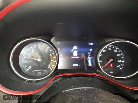 2020 Jeep Compass Trailhawk with VIN 3C4NJDDB0LT215553, listed as a Copart auction lot 45045165 with 90,702 mi miles and Salvage Title. Bid and sale history available at carsss.com. Image 9.