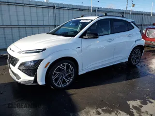 2022 Hyundai Kona N Line with VIN KM8K3CA33NU796555, listed as a Copart auction lot 42942895 with 39,328 mi miles and Salvage Title. Bid and sale history available at carsss.com. Image 1.