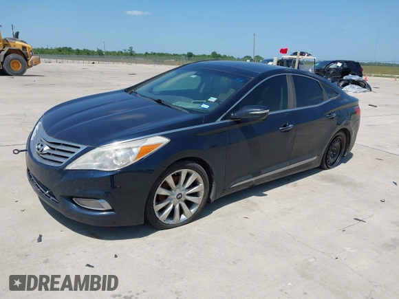 2013 Hyundai Azera with VIN KMHFH4JG8DA199154, listed as a IAAI auction lot 42214060 with 202,461 mi miles and . Bid and sale history available at carsss.com. Image 2.