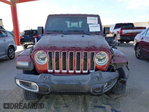 2021 Jeep Gladiator Overland z VIN 1C6HJTFGXML553983, wystawiony jako IAAI lot #41903068 z przebiegiem 54 386 mil mil oraz . Historia ofert i sprzedaży dostępna na DreamBid. Obrazek 6.