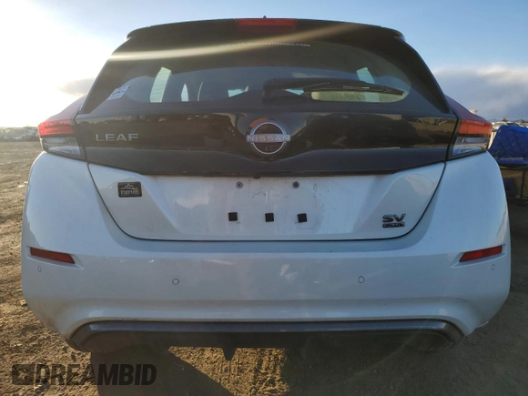 2025 Nissan LEAF SV Plus with VIN 1N4CZ1CV5SC558997, listed as a Copart auction lot 44338375 with 4,440 mi miles and Salvage Title. Bid and sale history available at carsss.com. Image 6.