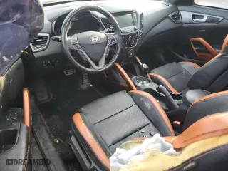 2016 Hyundai Veloster Turbo with VIN KMHTC6AE2GU285512, listed as a Copart auction lot 48578075 with 0 mi miles and Non Repairable. Bid and sale history available at carsss.com. Image 8.