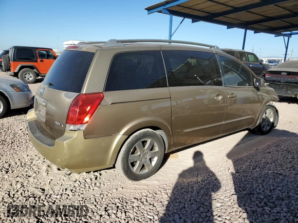 2004 Nissan Quest SE with VIN 5N1BV28U14N364915, listed as a Copart auction lot 87873035 with 190,086 mi miles and Salvage Title. Bid and sale history available at carsss.com. Image 3.