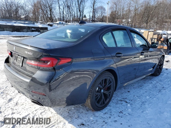 2023 BMW 5 Series 540i xDrive with VIN WBA73BJ09PWX96784, listed as a Copart auction lot 41781825 with Not Provided miles and Salvage Title. Bid and sale history available at carsss.com. Image 3.