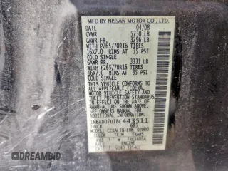 2008 Nissan Frontier SE with VIN 1N6AD07U18C443511, listed as a Copart auction lot 64091425 with 145,649 mi miles and Salvage title. Bid and sale history available at DreamBid. Image 12.