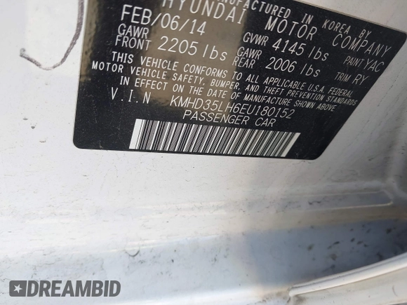2014 Hyundai Elantra GT with VIN KMHD35LH6EU180152, listed as a IAAI auction lot 41674456 with 113,763 mi miles. Bid and sale history available at carsss.com. Image 9.