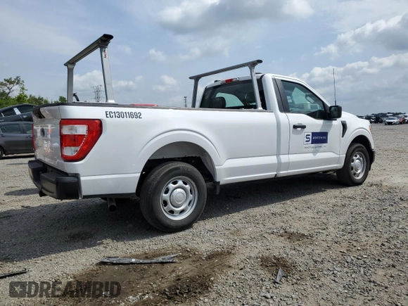 2022 Ford F-150 XL with VIN 1FTMF1CB8NKE95868, listed as a Copart auction lot 50446495 with 0 mi miles and Salvage Title. Bid and sale history available at carsss.com. Image 3.