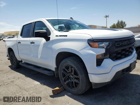 2022 Chevrolet Silverado 1500 Custom with VIN 1GCPABEK3NZ535764, listed as a Copart auction lot 53721735 with Not Provided miles and Salvage Title. Bid and sale history available at DreamBid. Image 4.