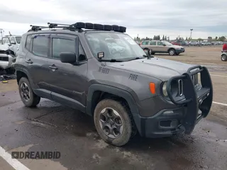 2016 Jeep Renegade Sport with VIN ZACCJBAT7GPE06683, listed as a IAAI auction lot 41885083 with 131,157 mi miles. Bid and sale history available at carsss.com. Image 1.