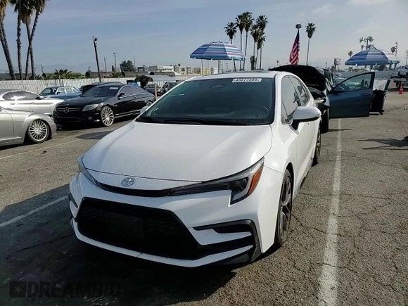 2023 Toyota Corolla SE with VIN 5YFP4MCE9PP152991, listed as a Copart auction lot 45677505 with 23,407 mi miles and Salvage Title. Bid and sale history available at carsss.com. Image 10.