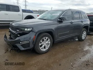 2023 Jeep Grand Cherokee Limited z VIN 1C4RJHBG2PC542707, wystawiony jako Copart lot #54246355 z przebiegiem 25 681 mil mil oraz Szkoda całkowita • Salvage title. Historia ofert i sprzedaży dostępna na DreamBid. Obrazek 1.