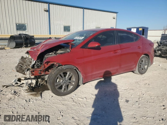 2018 Hyundai Elantra SEL with VIN 5NPD84LF4JH250198, listed as a Copart auction lot 41873635 with 68,531 mi miles and Salvage Title. Bid and sale history available at carsss.com. Image 1.
