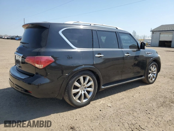 2012 Infiniti QX56 8-passenger with VIN JN8AZ2NC6C9317021, listed as a Copart auction lot 53662655 with 182,437 mi miles and Clean Title. Bid and sale history available at carsss.com. Image 3.